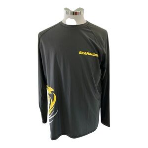 SeaHawaii Sz XL Monkskin Long Sleeve Water Shirt Black UPF 50 Sun Protection NWT